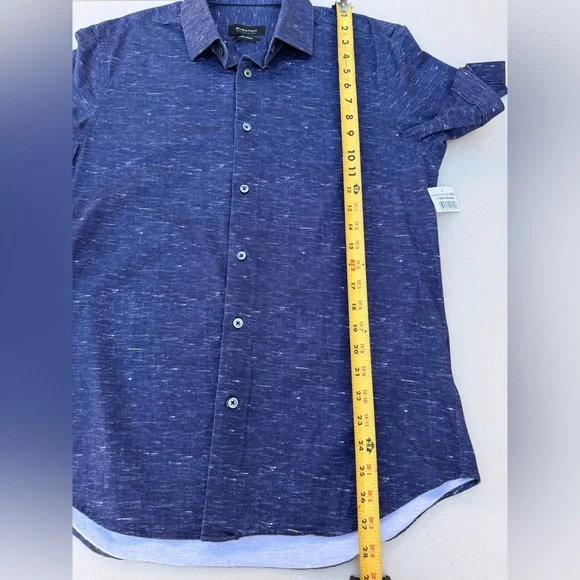 Bugatchi Dark Blue Casual Button Down Shirt - Picture 6 of 8